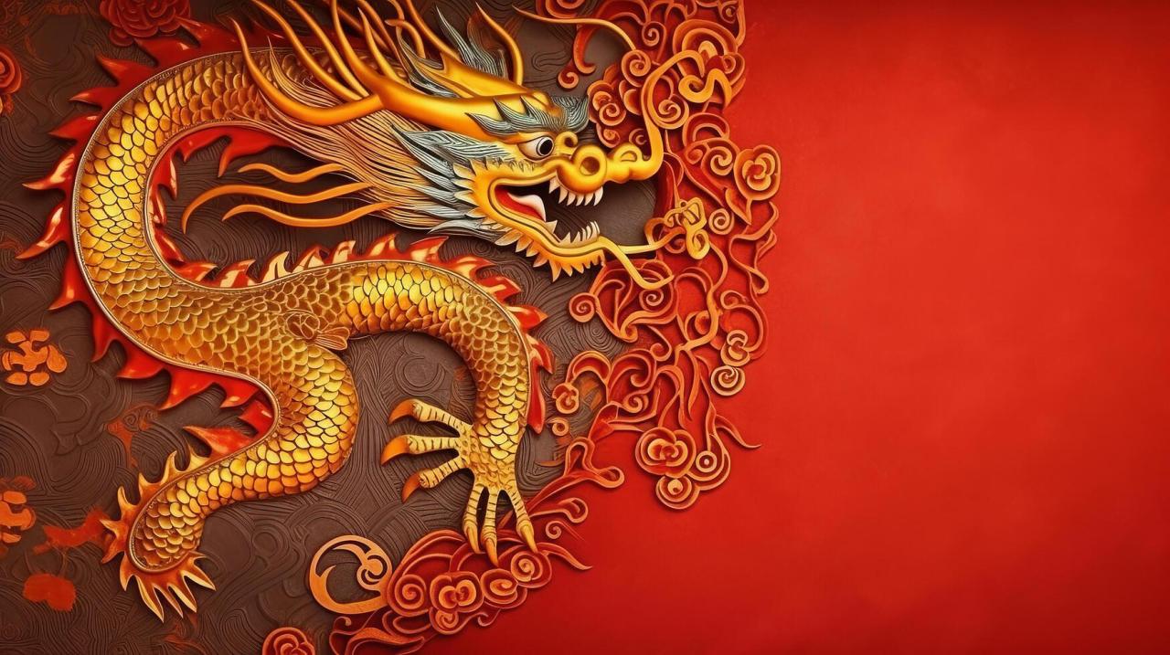 Chinese new year drone dragon